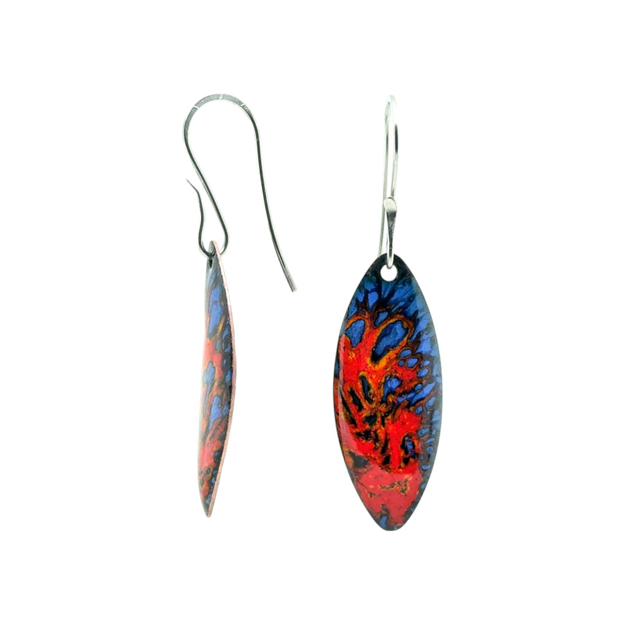 Enameled Earrings