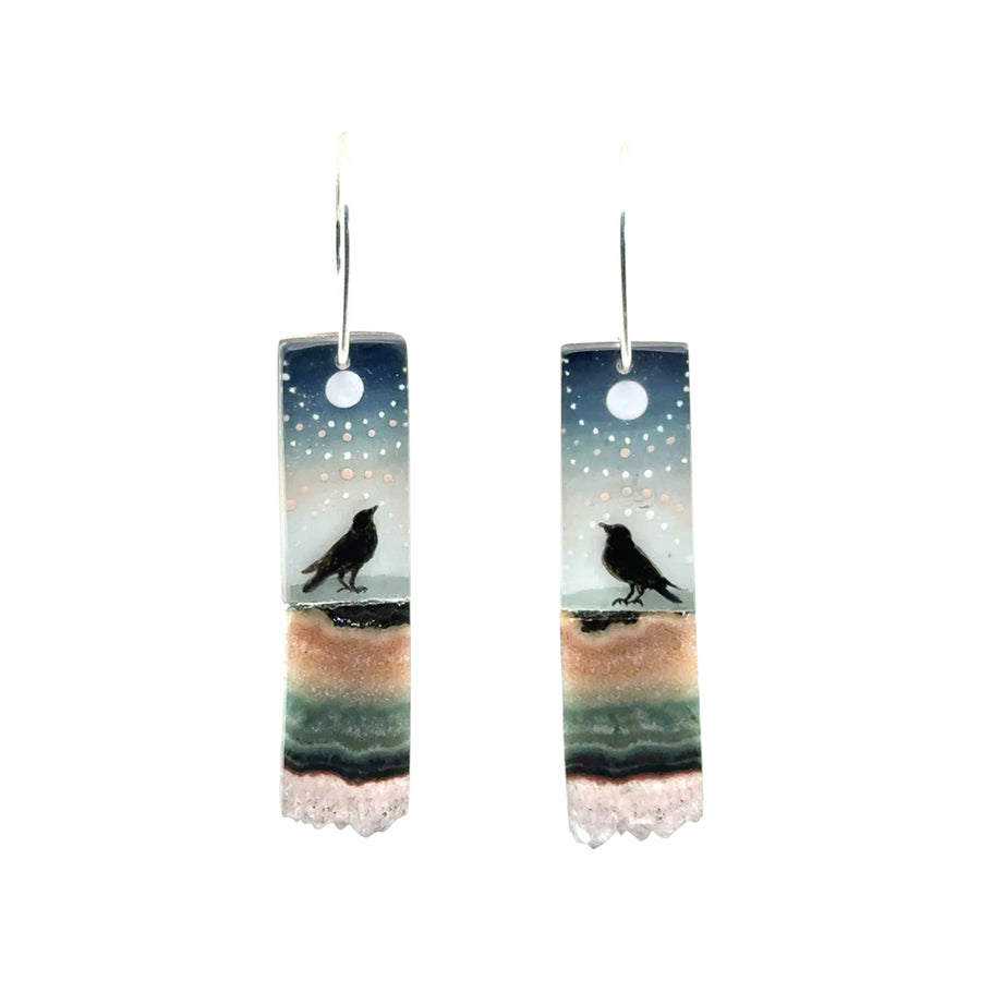 Earrings with Crystal - Spirit Birds