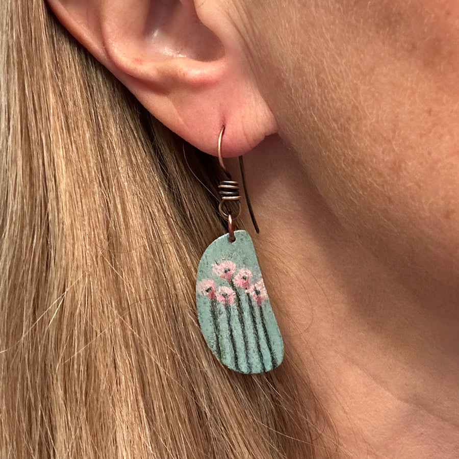 Earrings - Pink Poppy