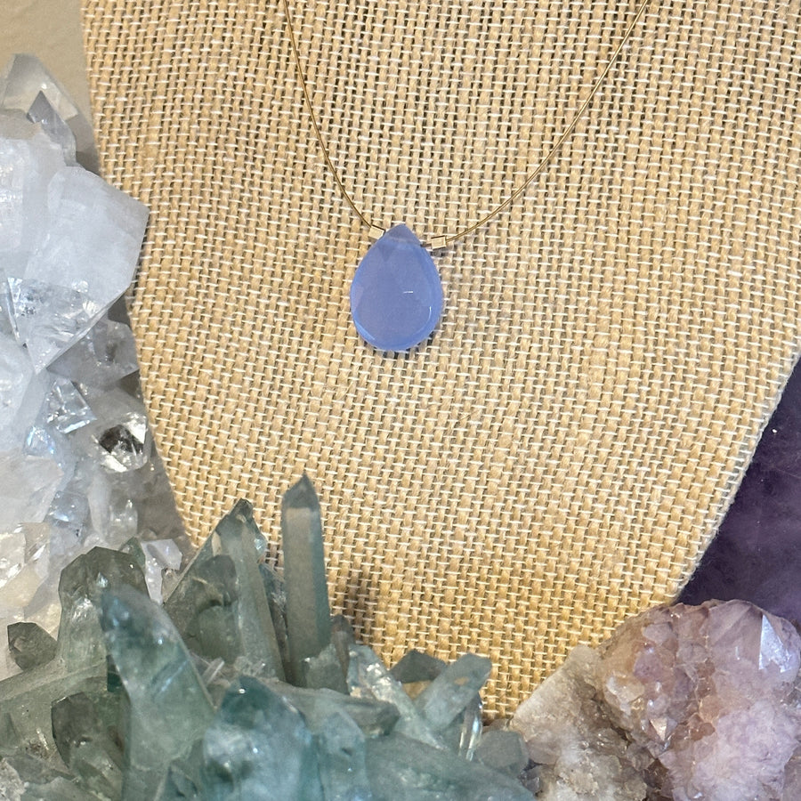 Czech Quartz Necklace - Periwinkle