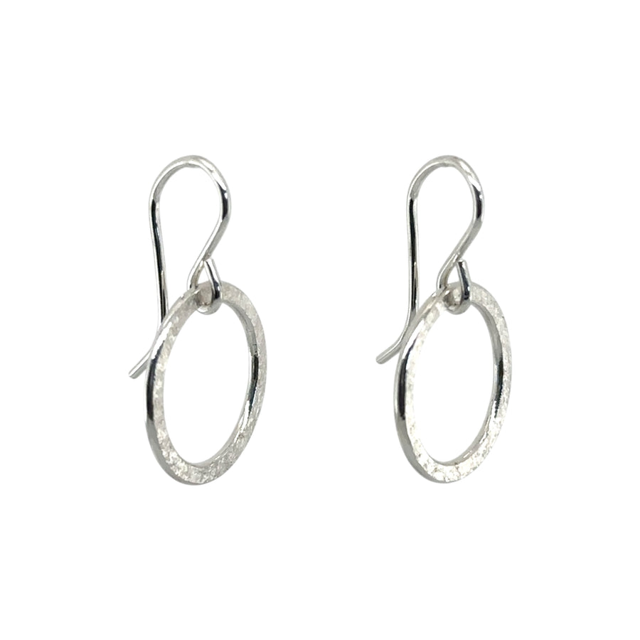 Earrings - Hammered Circle - Medium