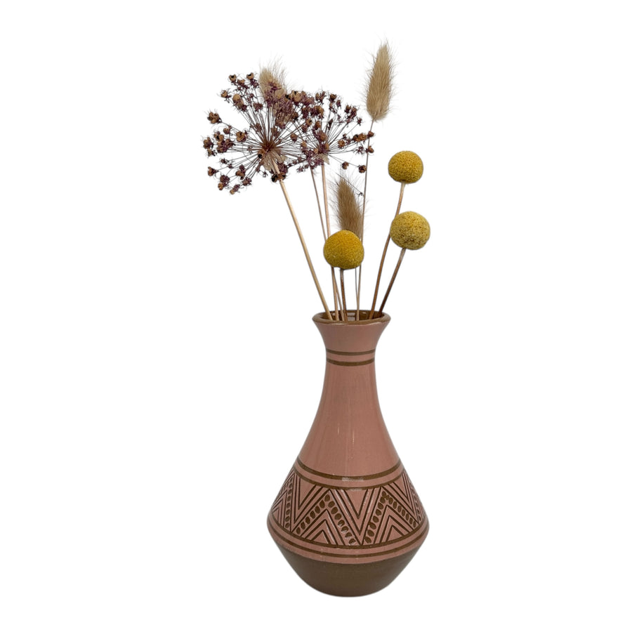 Medium Vase - Pink - Geometric