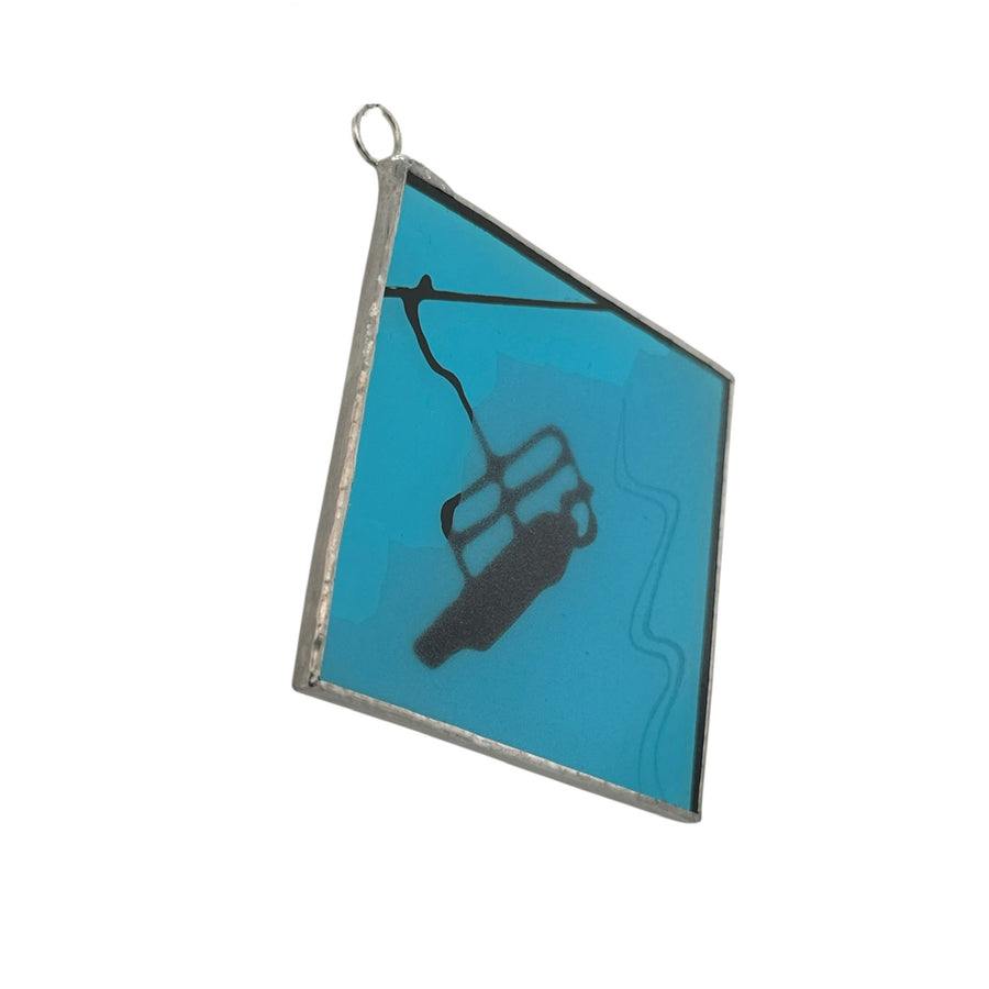 Etched Glass Suncatcher/Ornament - Chairlift