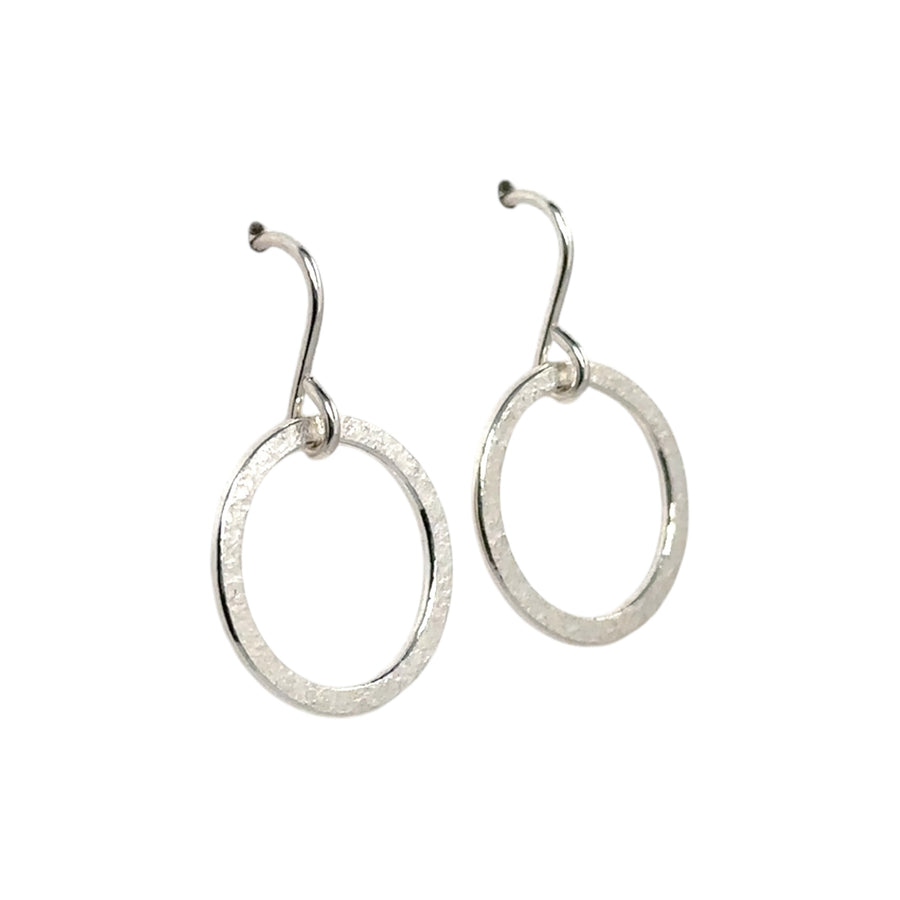 Earrings - Hammered Circle - Medium