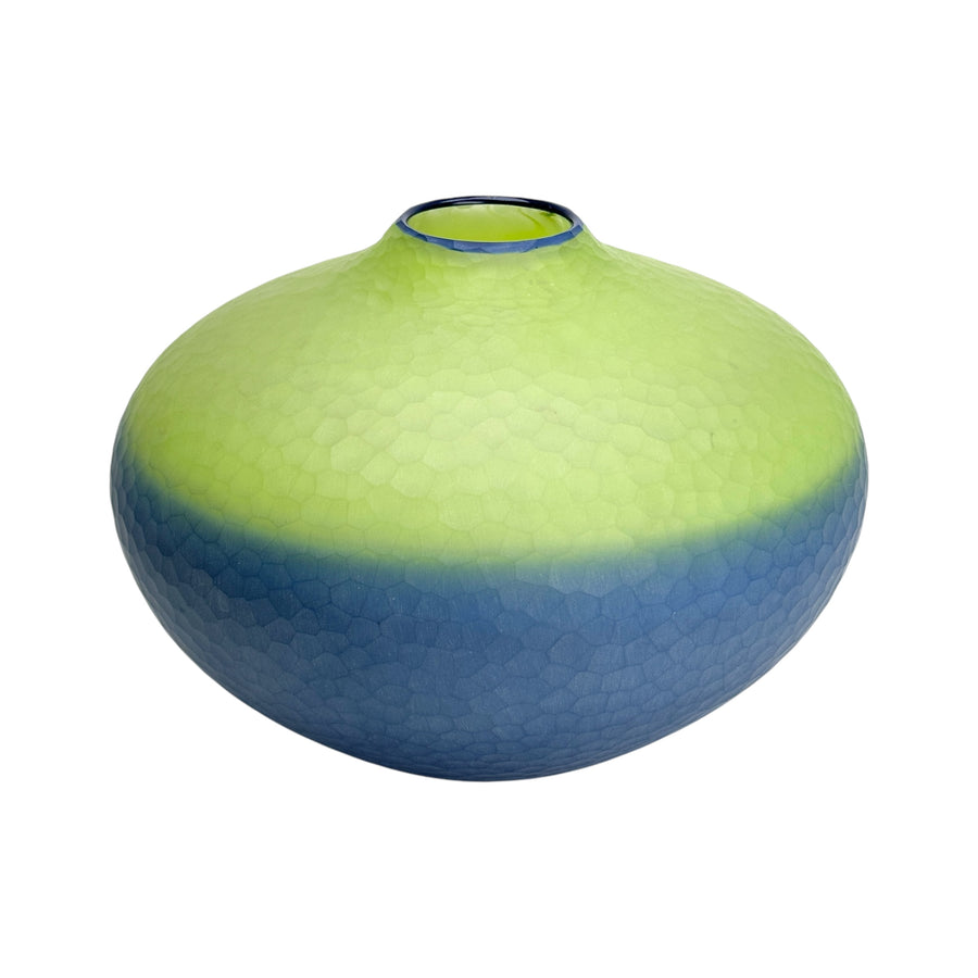 Green and Blue Textured Incalmo Vase #300