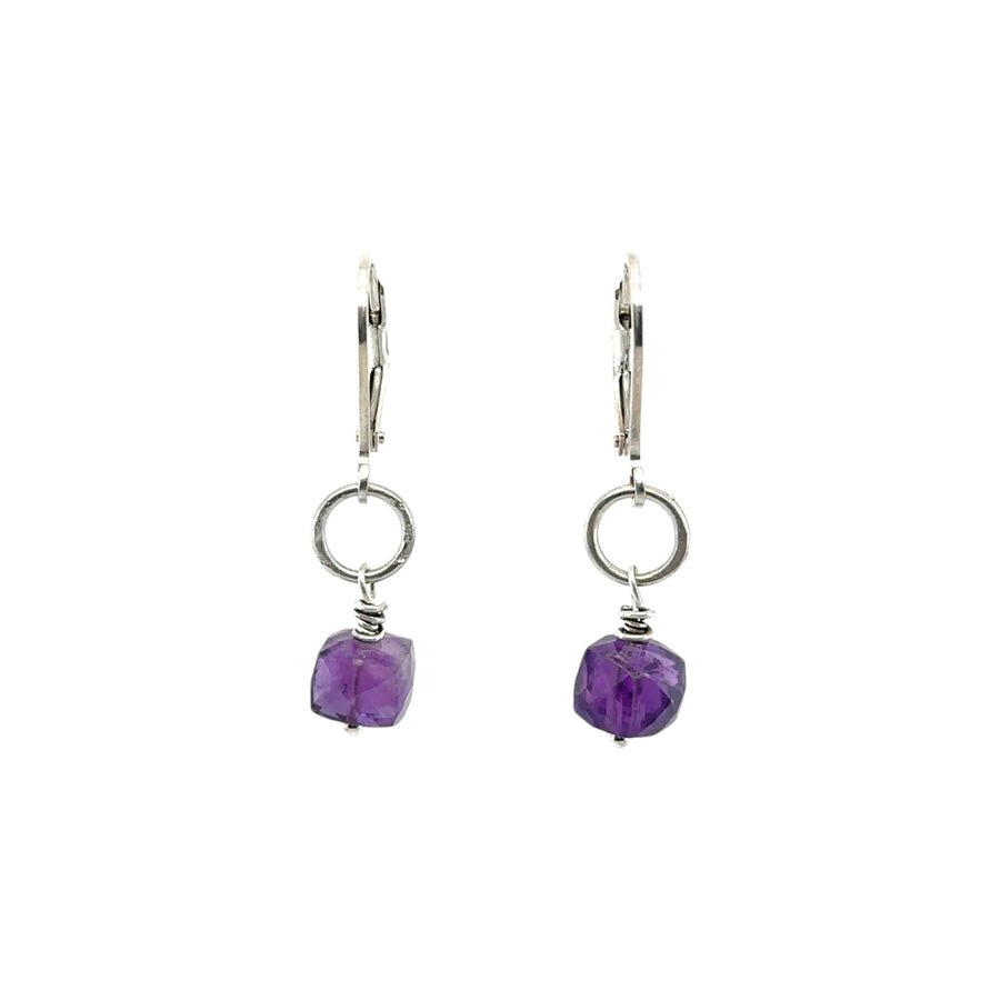 Earrings - Amethyst - Tiny