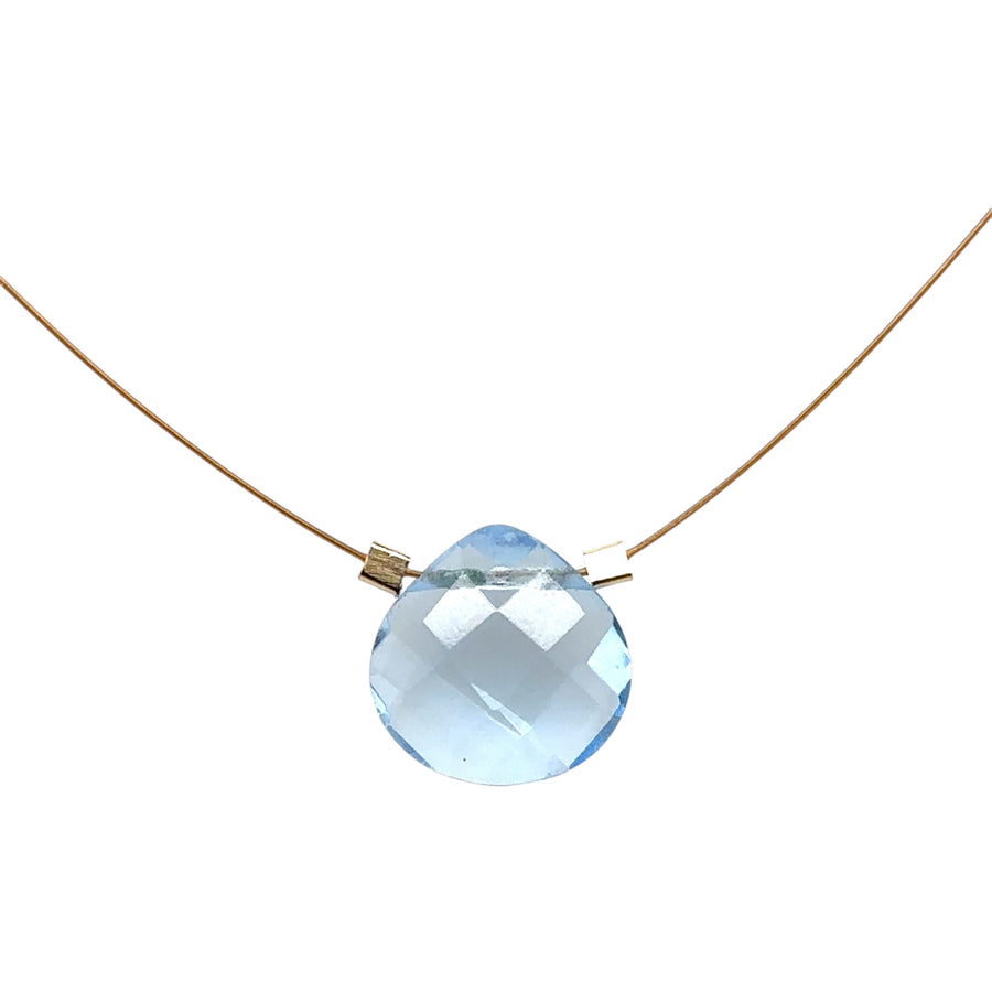 Czech Quartz Necklace - Light Blue