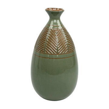 Large Vase - Teal - Geometric