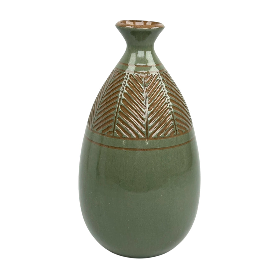 Large Vase - Teal - Geometric