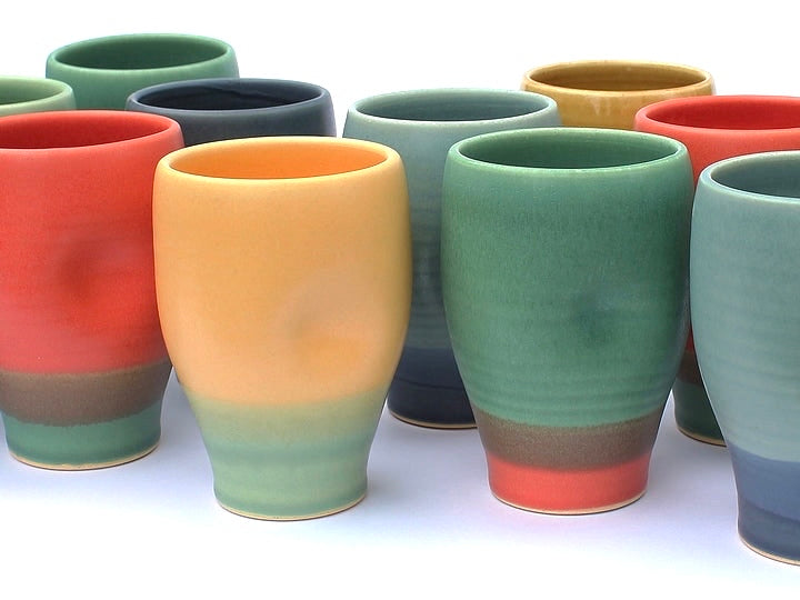 Thumb Cup - Yellow/Turquoise
