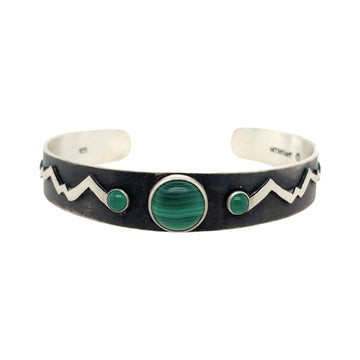 Mountains Bracelet with Malachite - Tapered