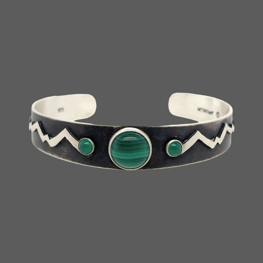 Mountains Bracelet with Malachite - Tapered