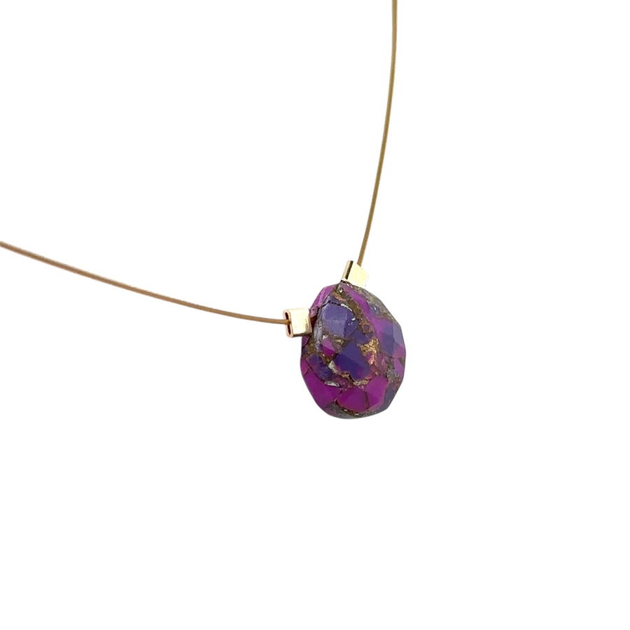 Purple Copper Turquoise Necklace