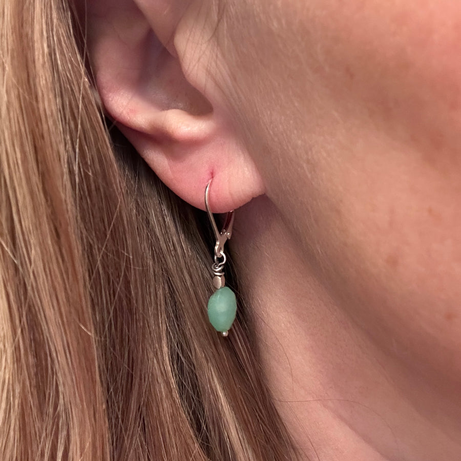 Earrings - Chrysoprase - Tiny