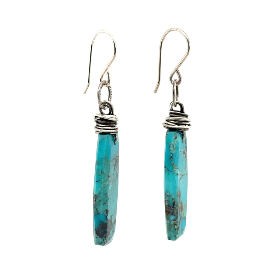 Earrings - Turquoise Rectangle