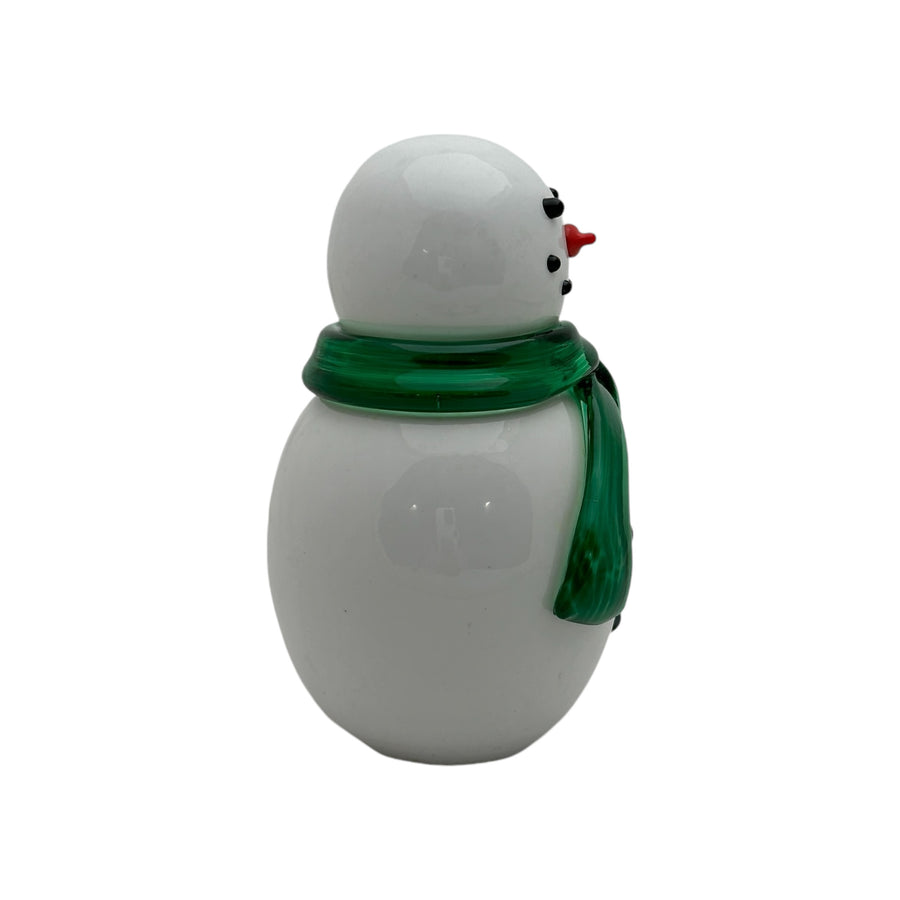 Snowman with Green Scarf