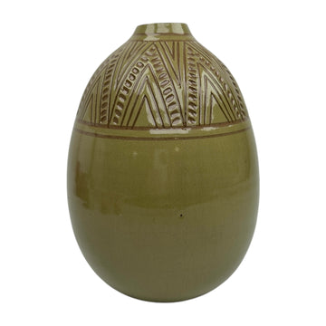 Large Vase - Sage - Geometric
