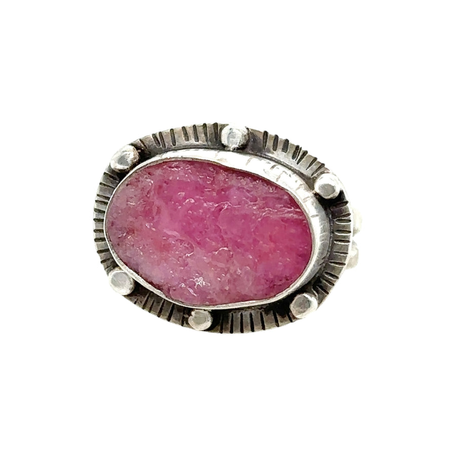 Ring - Ruby - Rough Top - Size 7