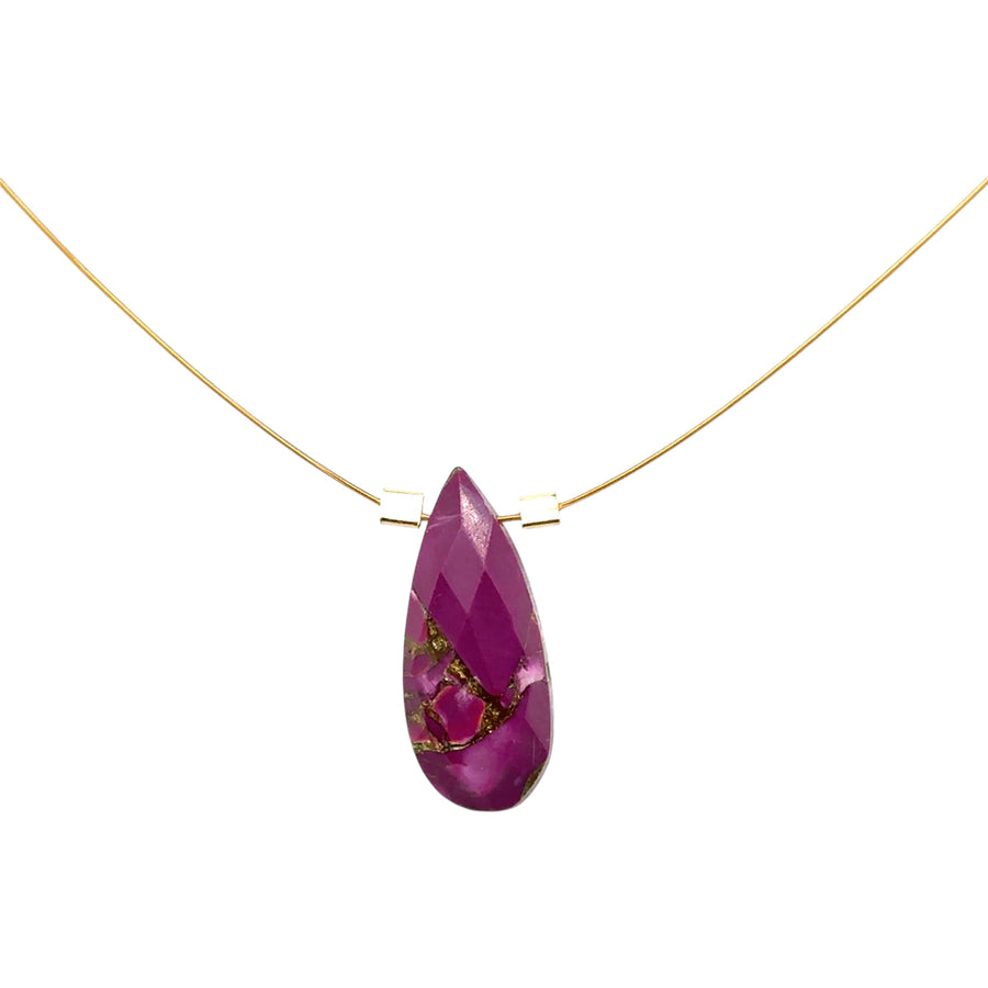 Purple Copper Turquoise Necklace