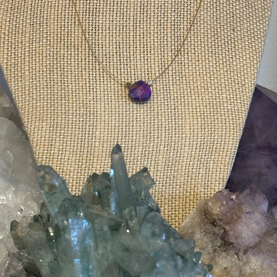 Purple Copper Turquoise Necklace