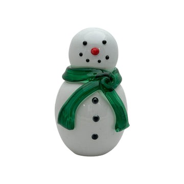 Snowman with Green Scarf