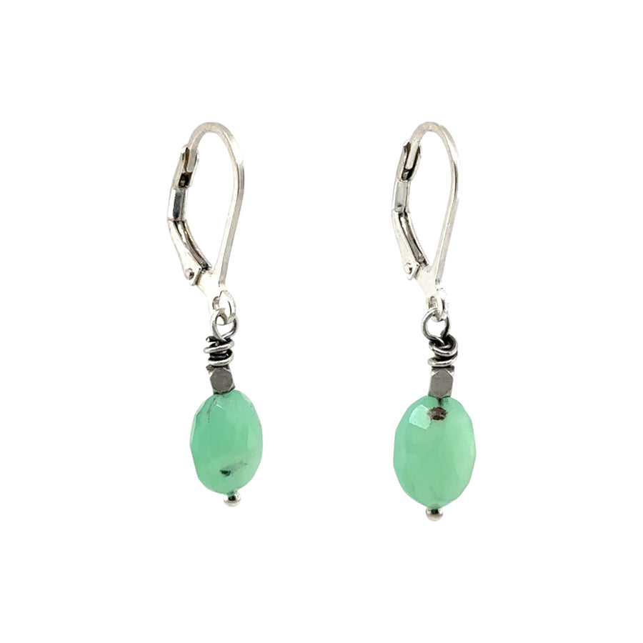 Earrings - Chrysoprase - Tiny