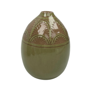 Medium Vase - Sage - Geometric