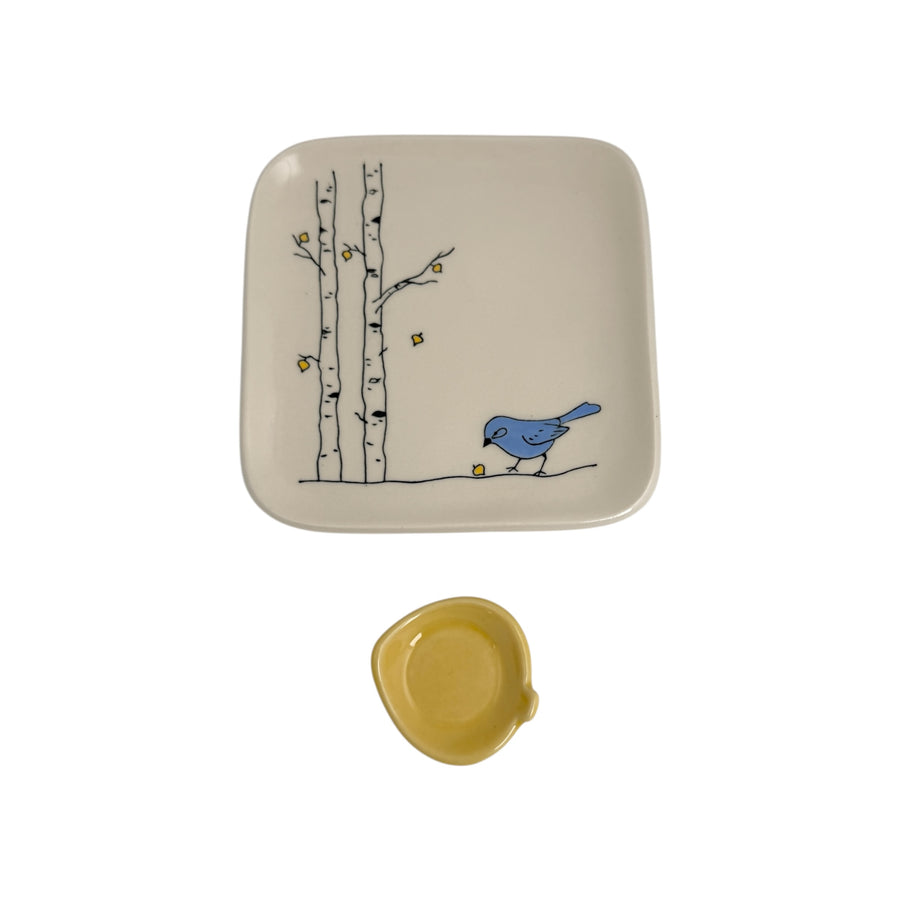 Sushi Platter with Dipping Bowl - Bluebird