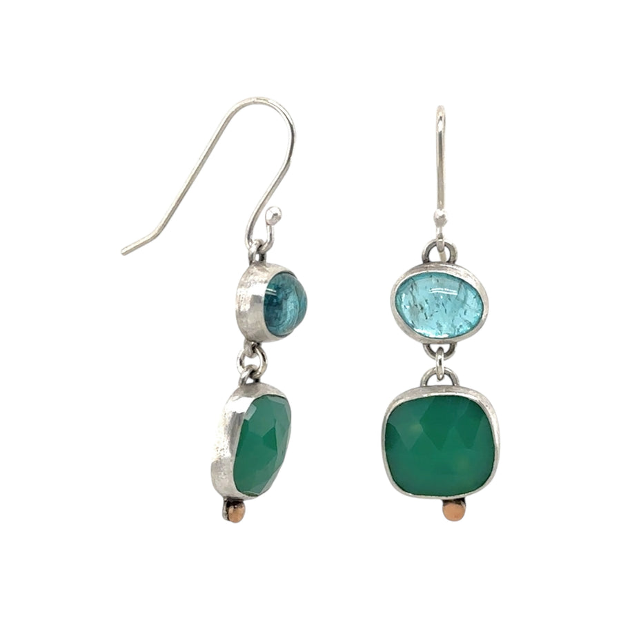 Earrings - Apatite and Chrysophrase