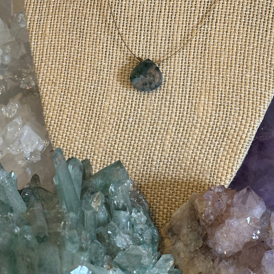 Green Moss Agate Necklace