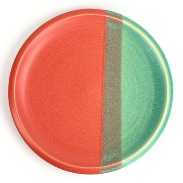 Dessert Plate - Red/Turquoise