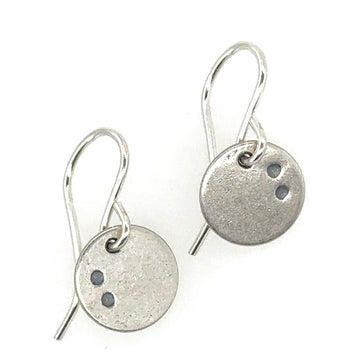 Earrings - Disk with 2 Dots