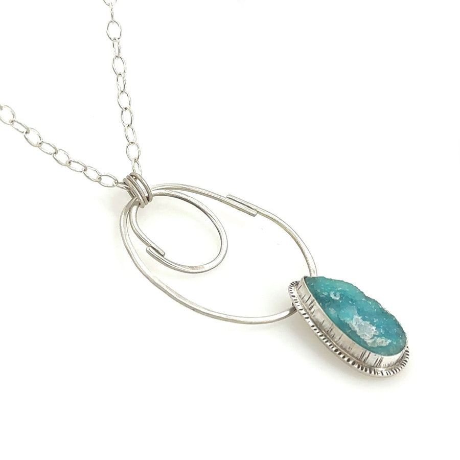 Necklace - Druzy Chrysocolla