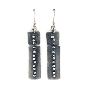 Earrings - Patinated Double Dots