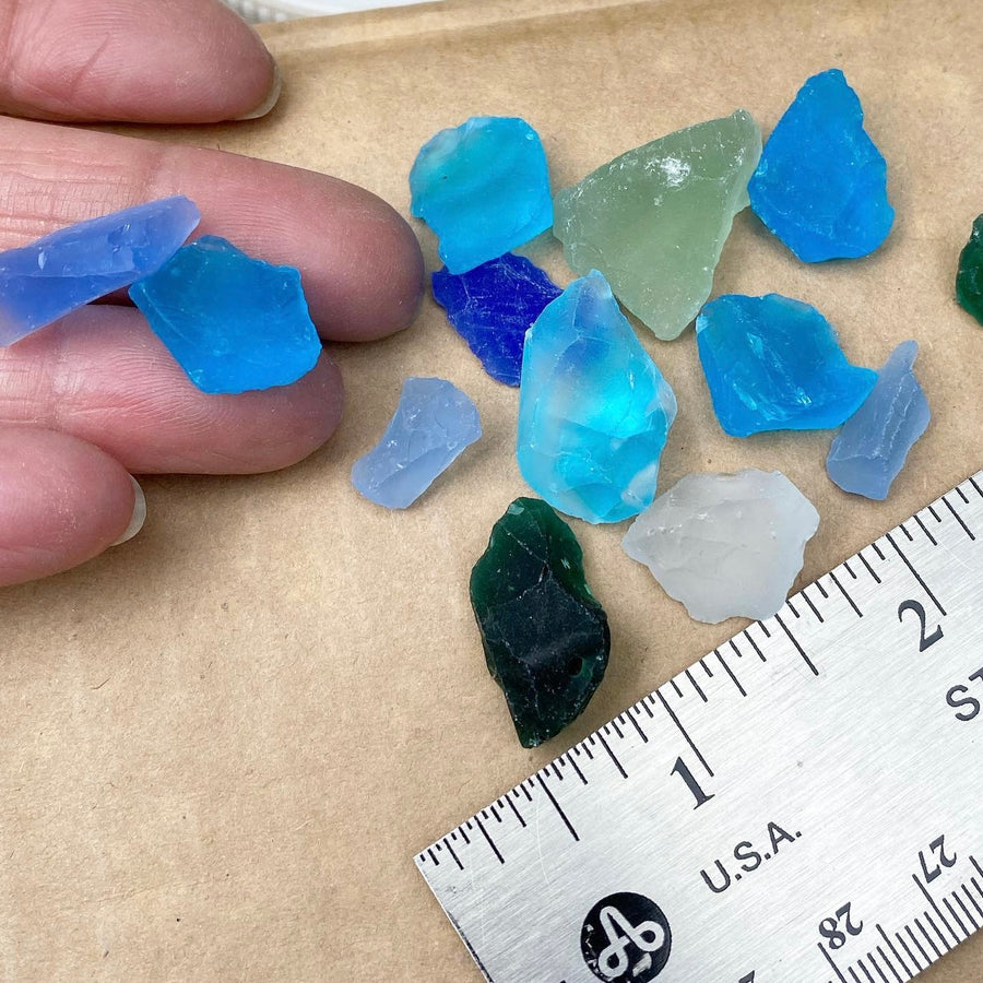 Sea Glass Mermaid with Treasures