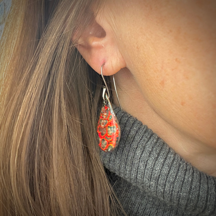 Fire - Earrings - Tear Drop