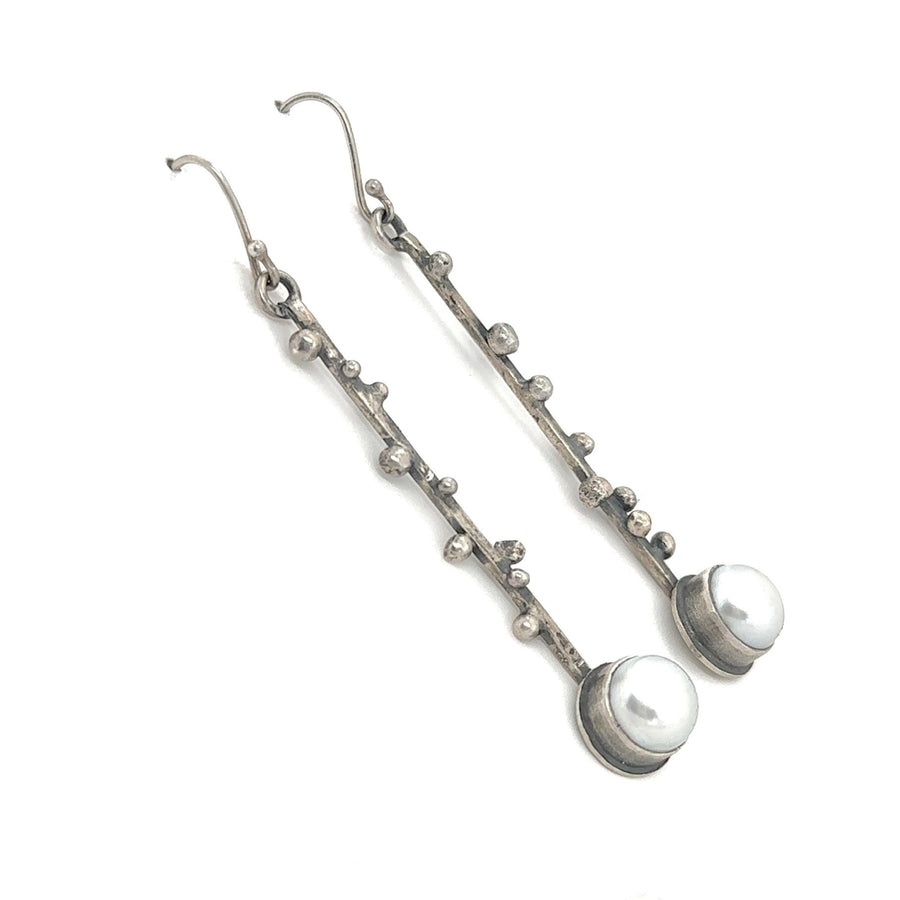 Earrings - Pearl with Stick