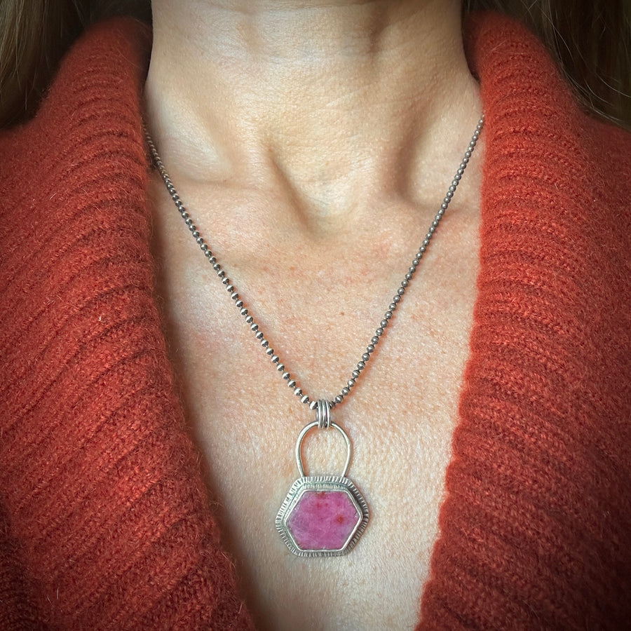 Necklace - Uncut Ruby Crystal