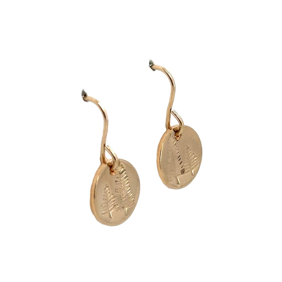 Earrings - Disks with Pine Trees