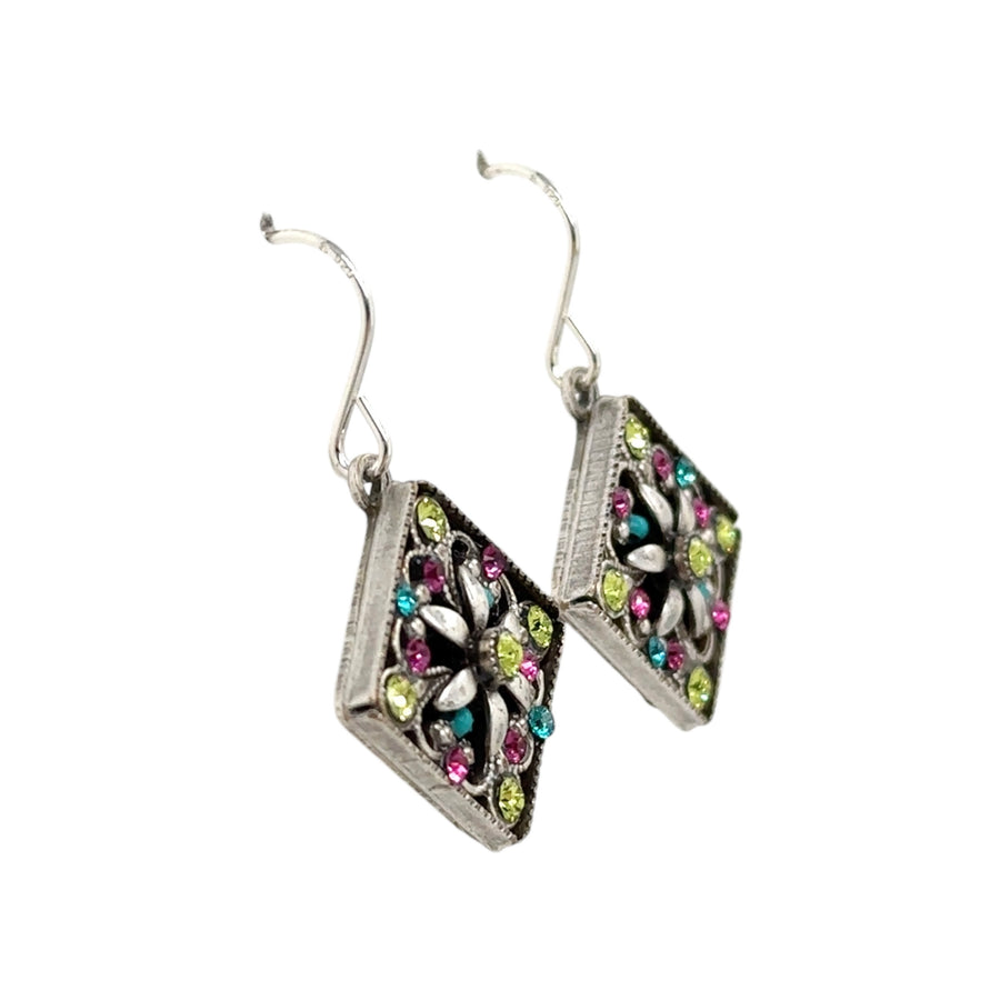 Earrings - Diamond Shaped Filigree