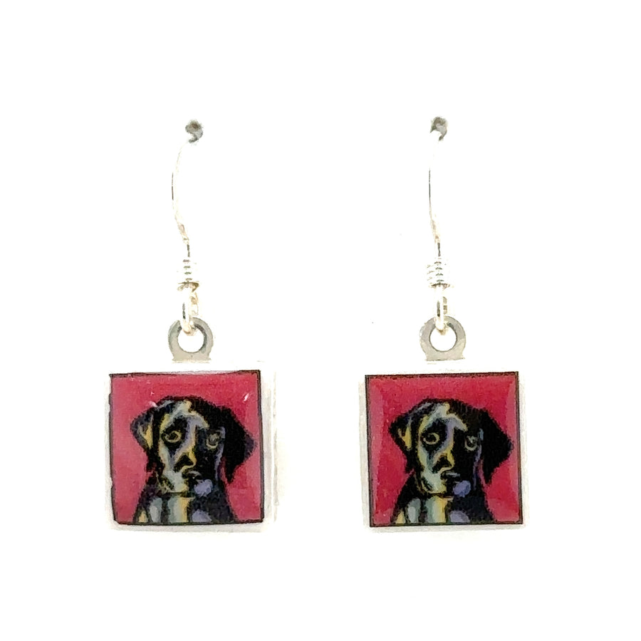Earrings - Square - Puppy Dog Eyes