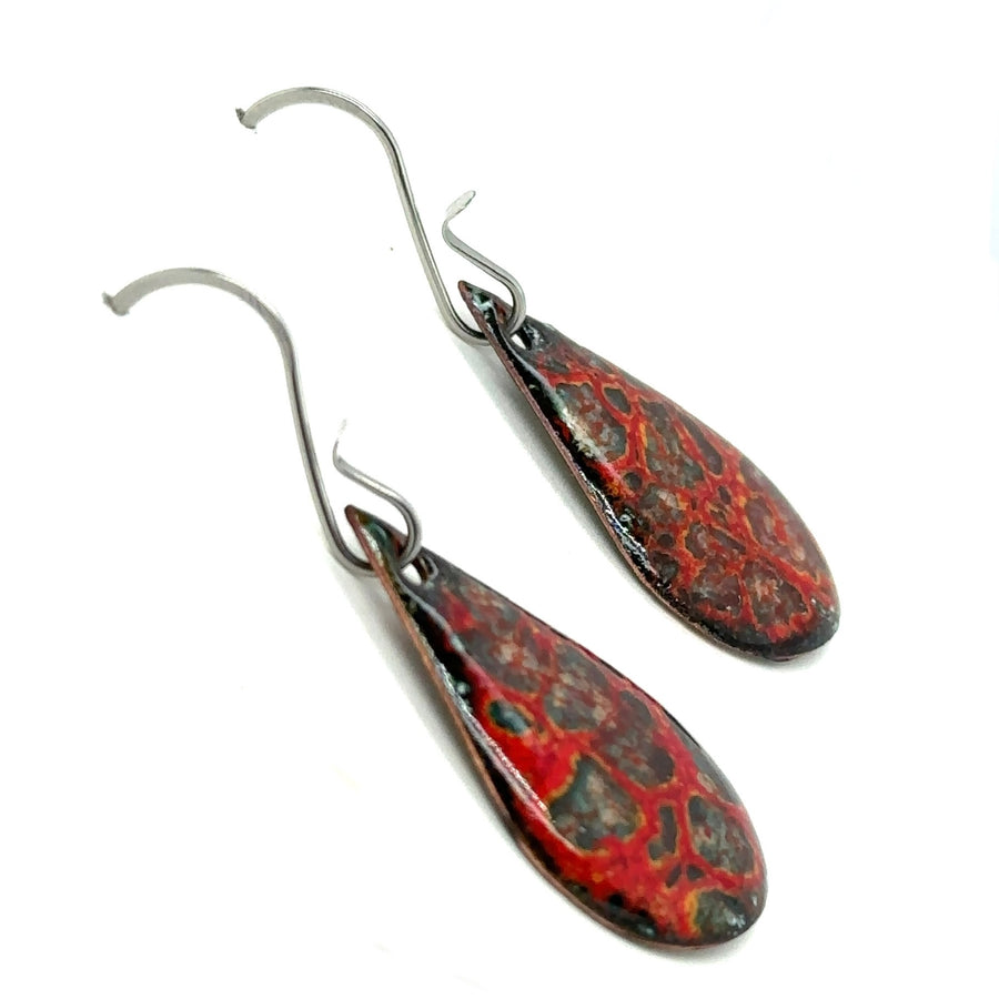 Fire - Earrings - Tear Drop