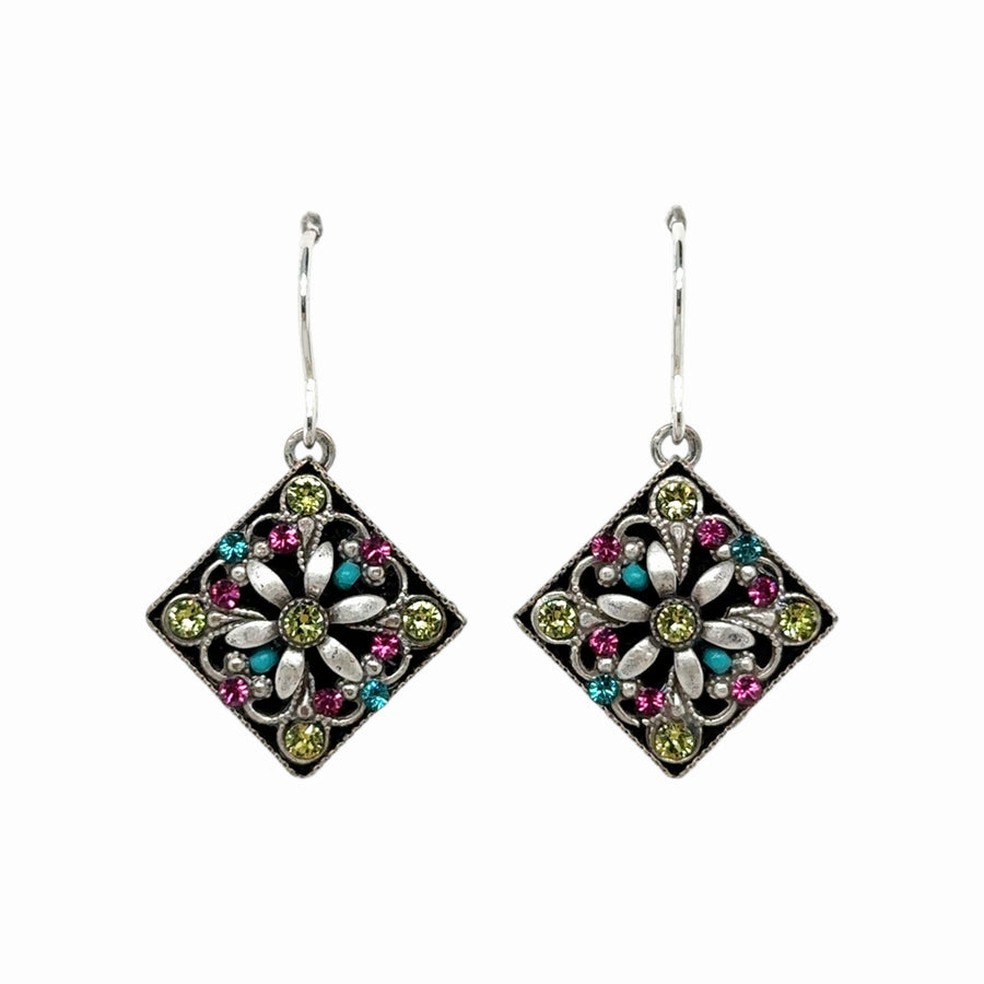 Earrings - Diamond Shaped Filigree