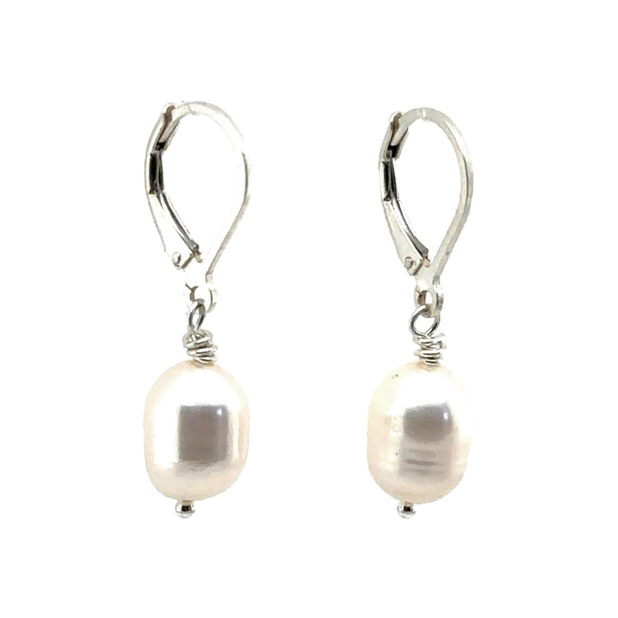 Earrings - White Pearl - Freshwater