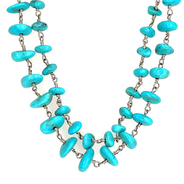 Necklace - Sleeping Beauty Turquoise - 2 Strand