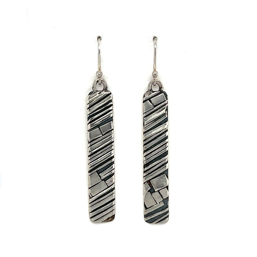 Earrings - Sterling Silver Stripes