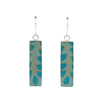 Earrings - Thin Bezel Rectangle Drop