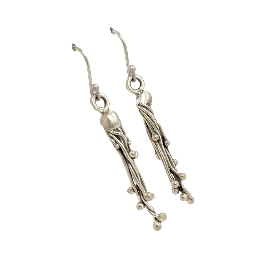 Earrings - Silver Drips