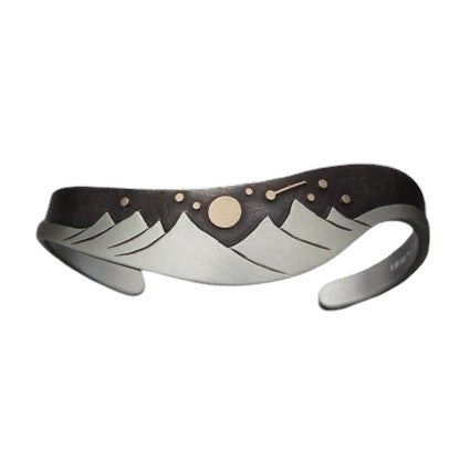 Curved Mountains Bracelet B32 - Tapered