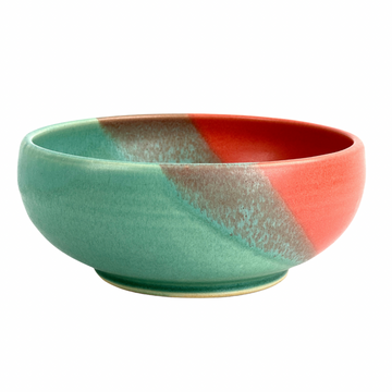 Pasta/Salad Bowl - Turquoise/Red